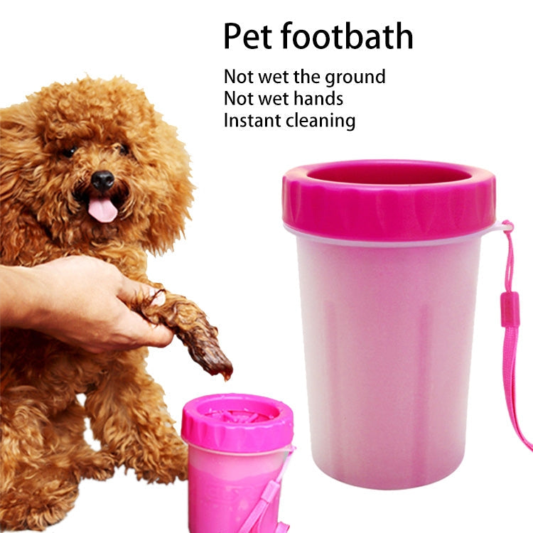 Pet Antiseptic Products Silicone Wash Feet Cleaning Cup Size: L(Red)