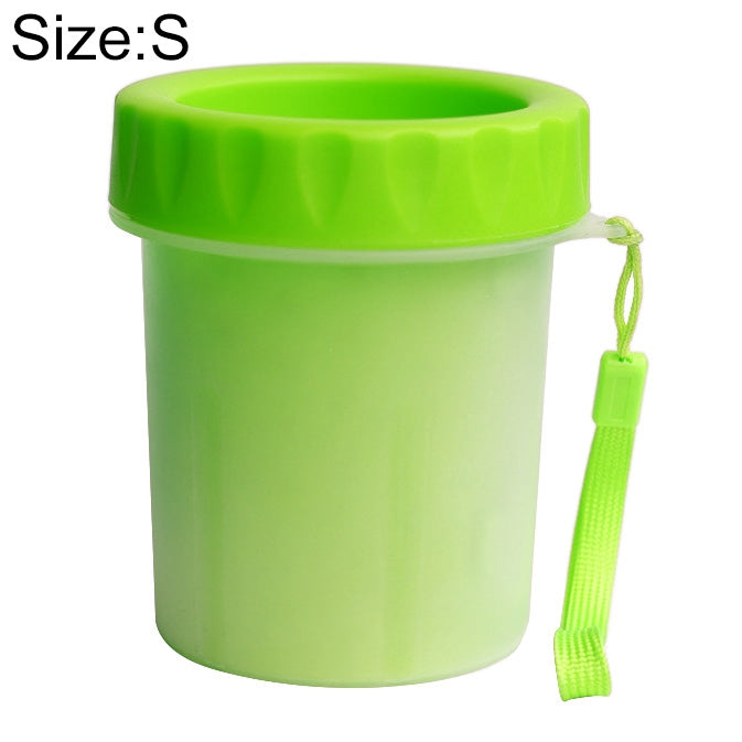 Pet Antiseptic Products Silicone Wash Feet Cleaning Cup Size: S(Green)