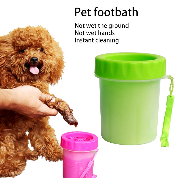 Pet Antiseptic Products Silicone Wash Feet Cleaning Cup Size: S(Green)