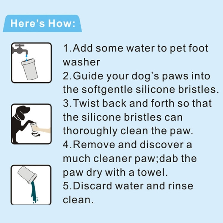 Pet Antiseptic Products Silicone Wash Feet Cleaning Cup Size: S(Red)