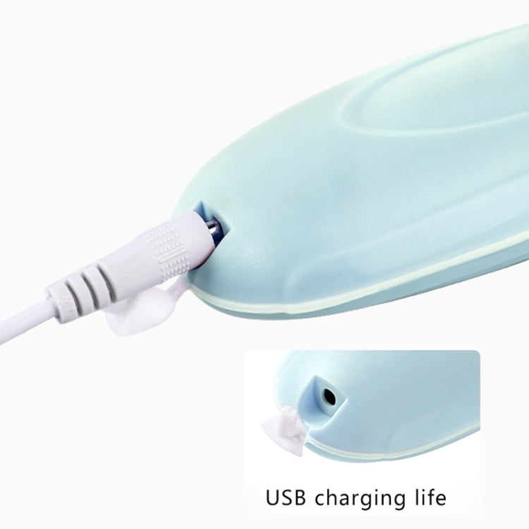 6 in 1 USB Charging Electronic Cleaning Face Beauty Instrument Pores Nose Blackhead Facial Cleansing Brush(Blue)