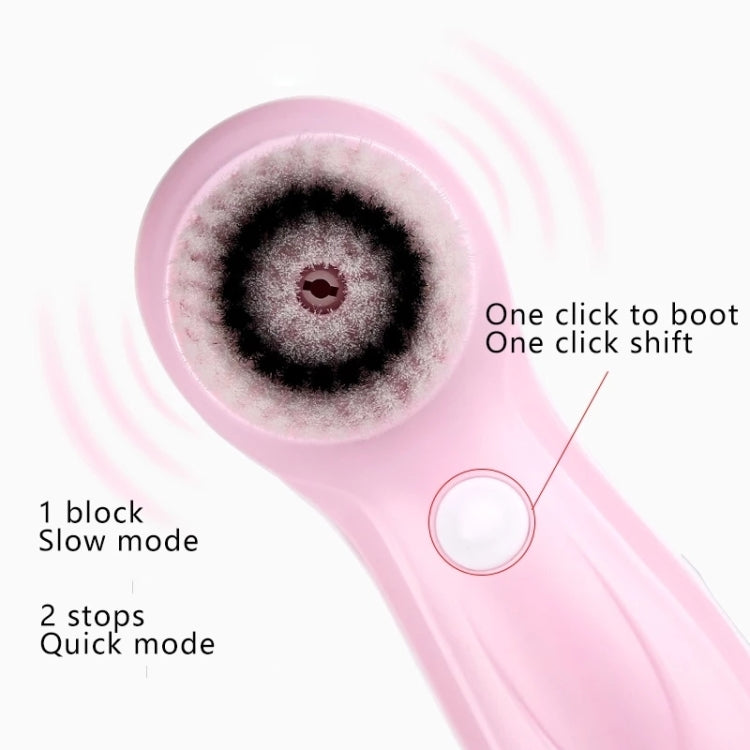 6 in 1 USB Charging Electronic Cleaning Face Beauty Instrument Pores Nose Blackhead Facial Cleansing Brush(Blue)