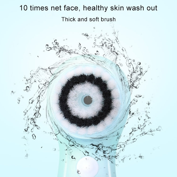 6 in 1 USB Charging Electronic Cleaning Face Beauty Instrument Pores Nose Blackhead Facial Cleansing Brush(Blue)