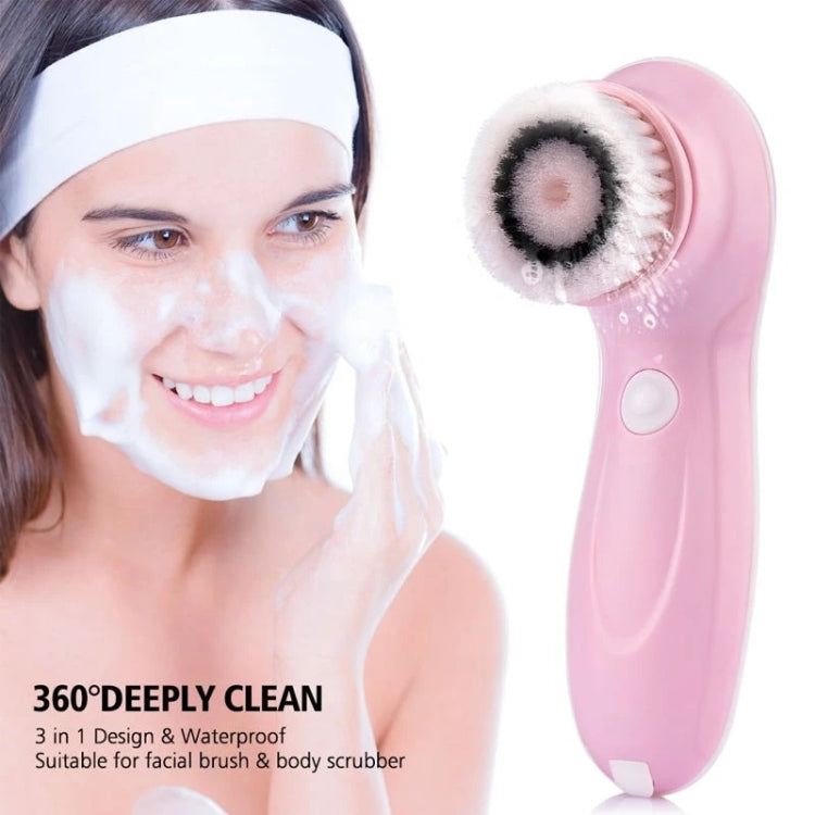 6 in 1 USB Charging Electronic Cleaning Face Beauty Instrument Pores Nose Blackhead Facial Cleansing Brush(Blue)