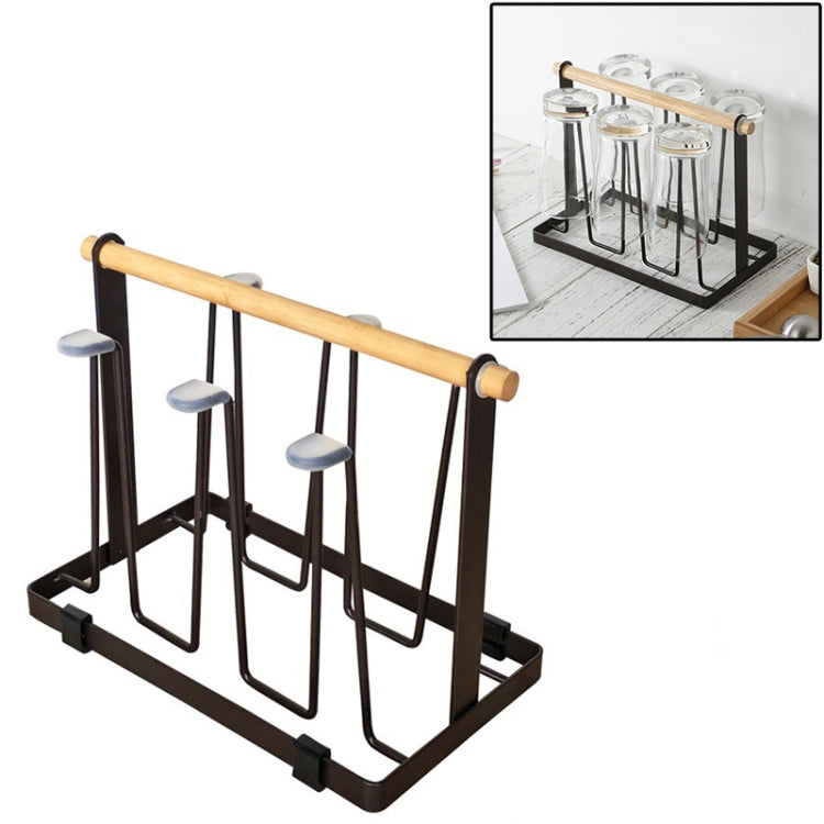Iron Kitchen Cup Holder Drain Shelf(Bronze)