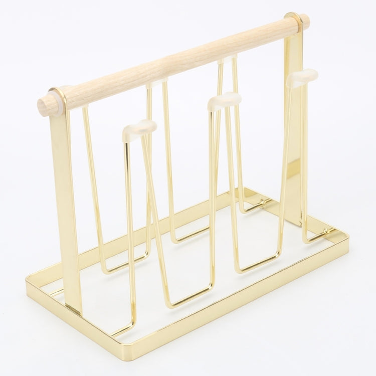 Iron Kitchen Cup Holder Drain Shelf(Gold)