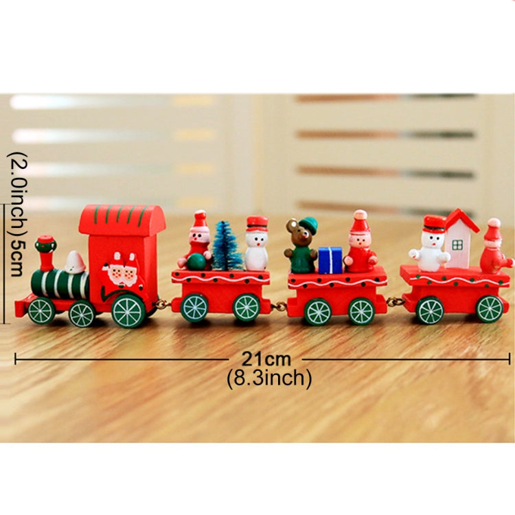 Christmas Dinner Table Decoration, Wooden Trains Children Kindergarten Christmas Decoration Ornaments Gifts (White)