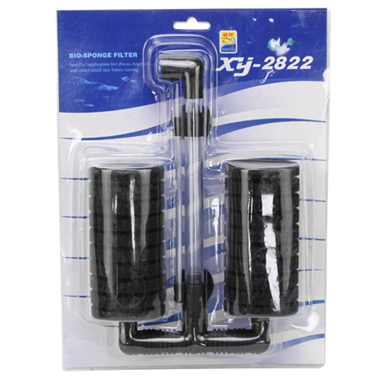 Wall-mounted Aquarium Mini Double Head Pneumatic Mute Biochemical Cotton Filter