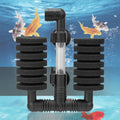 Wall-mounted Aquarium Mini Double Head Pneumatic Mute Biochemical Cotton Filter