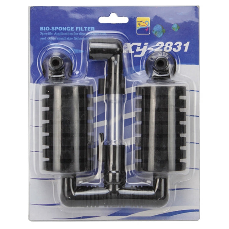 Wall-mounted Aquarium Mini Double Head Pneumatic Mute Biochemical Cotton Filter