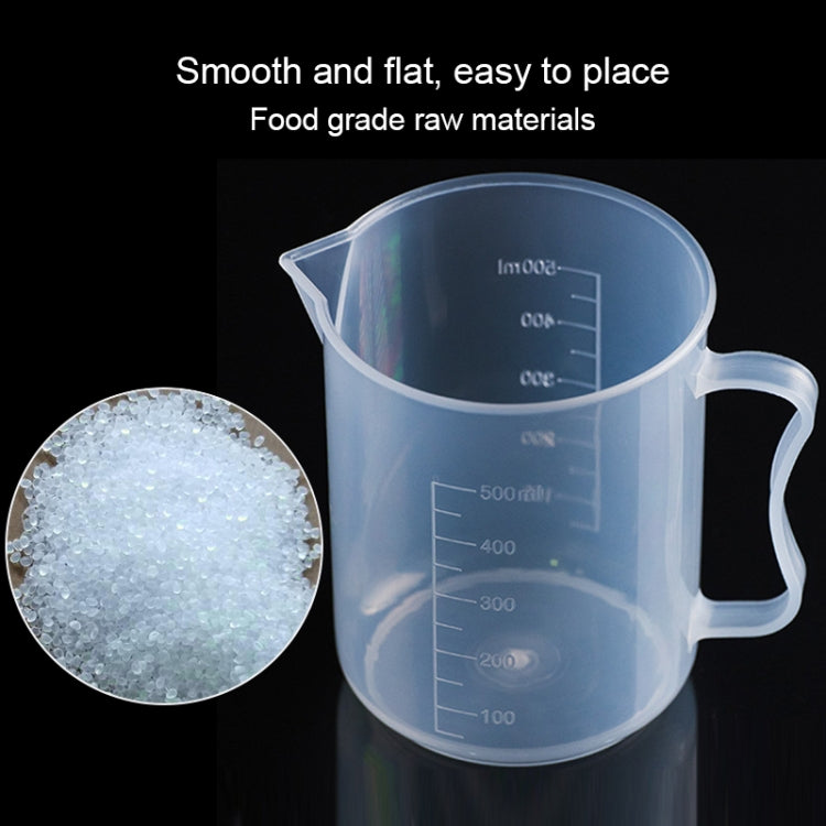 500ml PP Plastic Flask Digital Measuring Cup Cylinder Scale Measure Glass Lab Laboratory Tools(Transparent)
