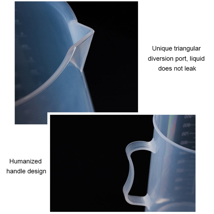 500ml PP Plastic Flask Digital Measuring Cup Cylinder Scale Measure Glass Lab Laboratory Tools(Transparent)