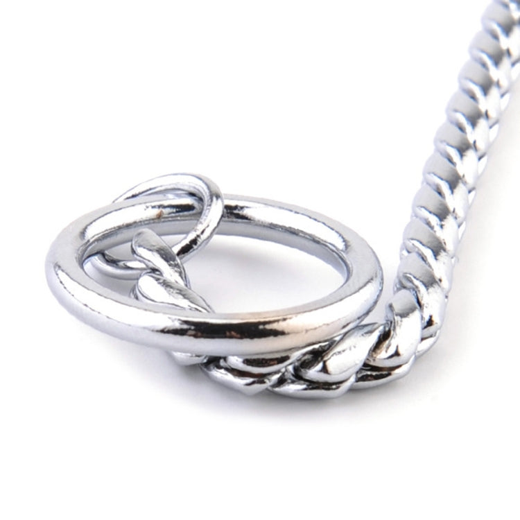 Pet Collars Pet Neck Strap Dog Neckband Snake Chain Dog Chain  Solid  Metal Chain Dog Collar，Length:55cm(Silver)