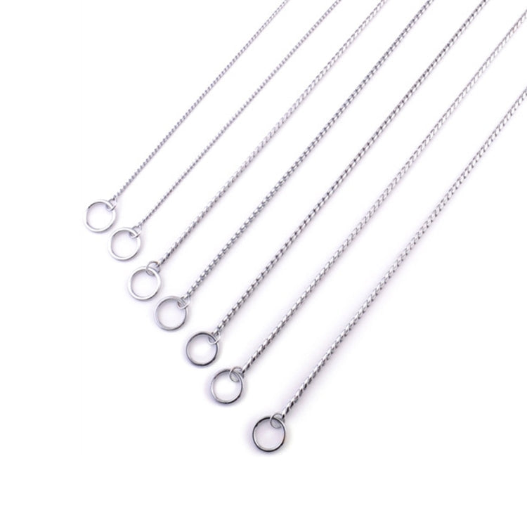 Pet Collars Pet Neck Strap Dog Neckband Snake Chain Dog Chain  Solid  Metal Chain Dog Collar，Length:60cm (Silver)