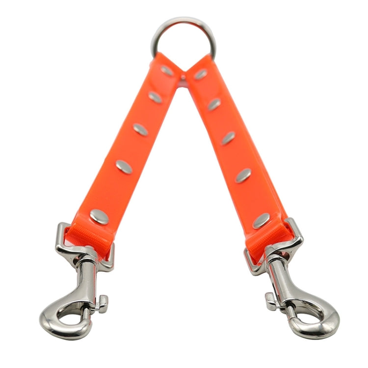TPU Material Pet Dogs 2 in 1 Tangle-free Traction Rope Double Pet Dog Walking Leash, Length: 25 cm (Red)
