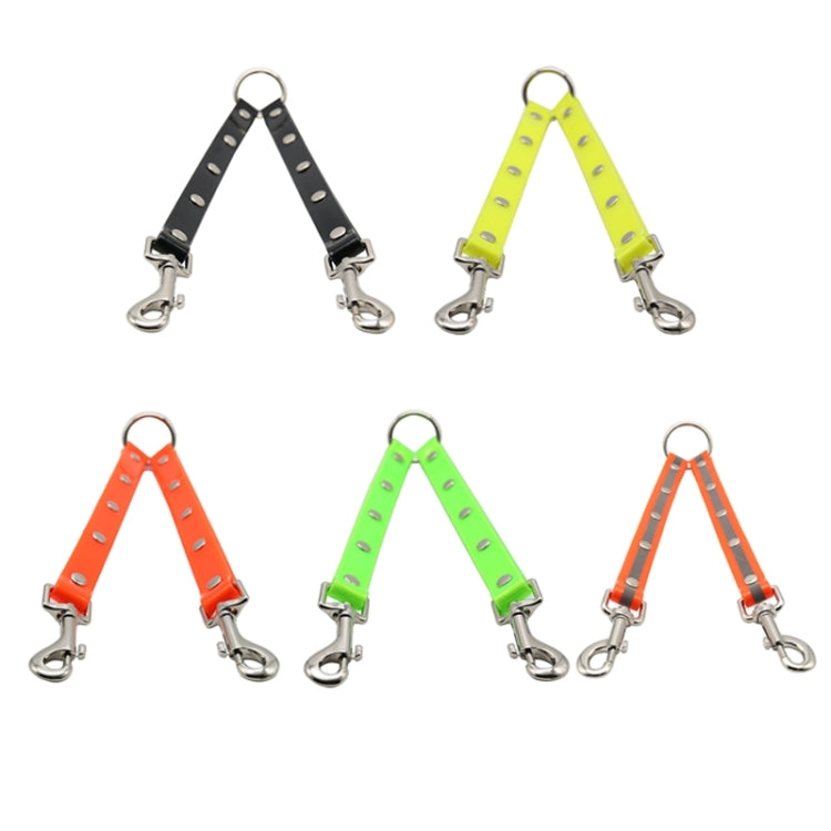 TPU Material Pet Dogs 2 in 1 Tangle-free Traction Rope Double Pet Dog Walking Leash, Length: 25 cm (Red)