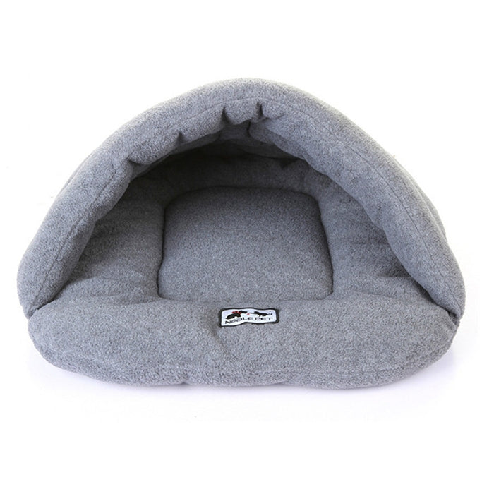 Slipper Shape Polar Fleece Warm Thicken Pet Dogs Cats House Size: L, 58×68×32cm(Grey)