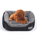 Four Seasons Genuine Warm Pet Dog Kennel Mat Teddy Pomerang Dog Mat, Size: L, 66×50×14cm (Black Grey)