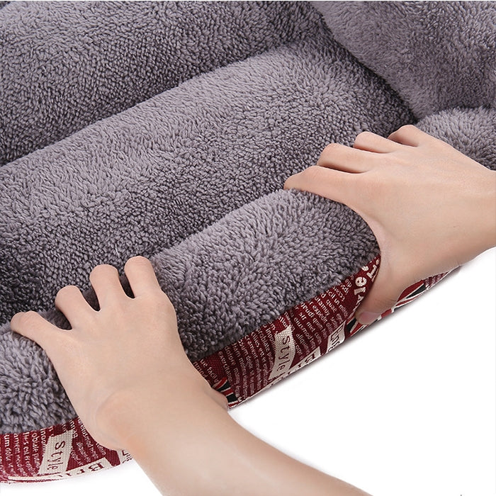 Candy Color Four Seasons Genuine Warm Pet Dog Kennel Mat Teddy Dog Mat, Size: L, 66×50×14cm (Coffee)