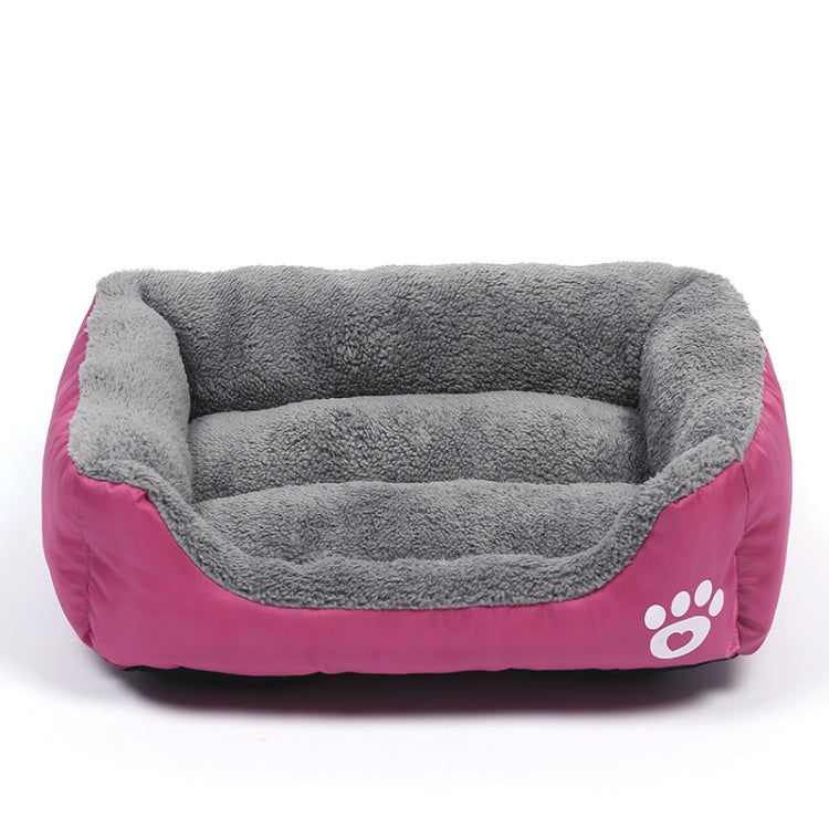 Candy Color Four Seasons Genuine Warm Pet Dog Kennel Mat Teddy Dog Mat, Size: L, 66×50×14cm (Magenta)