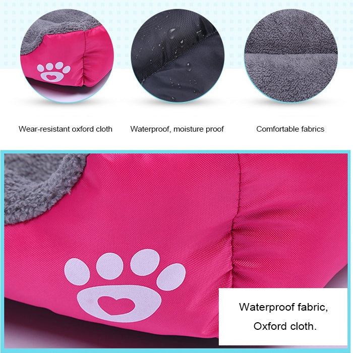 Candy Color Four Seasons Genuine Warm Pet Dog Kennel Mat Teddy Dog Mat, Size: S, 43×32×10cm (Coffee)