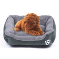 Candy Color Four Seasons Genuine Warm Pet Dog Kennel Mat Teddy Dog Mat, Size: S, 43×32×10cm (Dark Green)