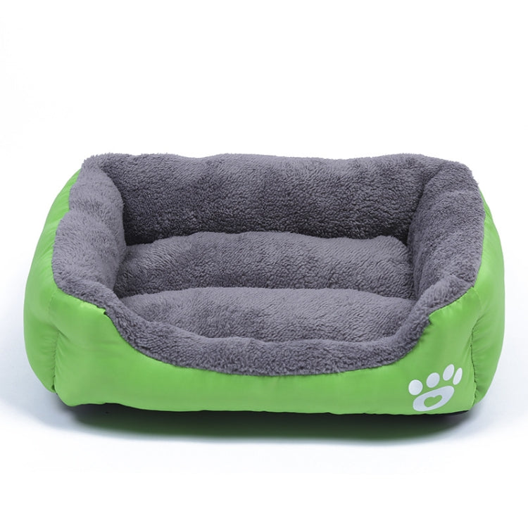Candy Color Four Seasons Genuine Warm Pet Dog Kennel Mat Teddy Dog Mat, Size: S, 43×32×10cm (Green)