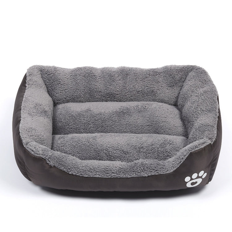 Candy Color Four Seasons Genuine Warm Pet Dog Kennel Mat Teddy Dog Mat, Size: XL, 80×60×16cm(Coffee)