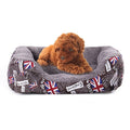 National Flag Four Seasons Genuine Warm Pet Dog Kennel Mat, Size: L, 66×50×14cm(Coffee)