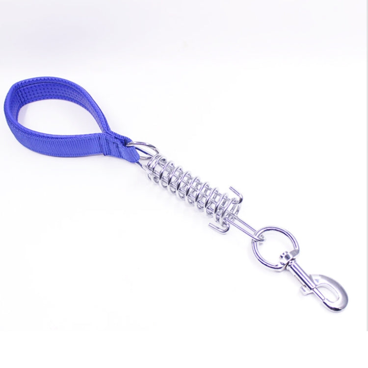 Pet Medium Large Dogs Cushion Traction Rope Spring Foam Handle Explosion-proof Short Chain, Size: 3mm*40cm, Foam Width: 2cm(Blue)