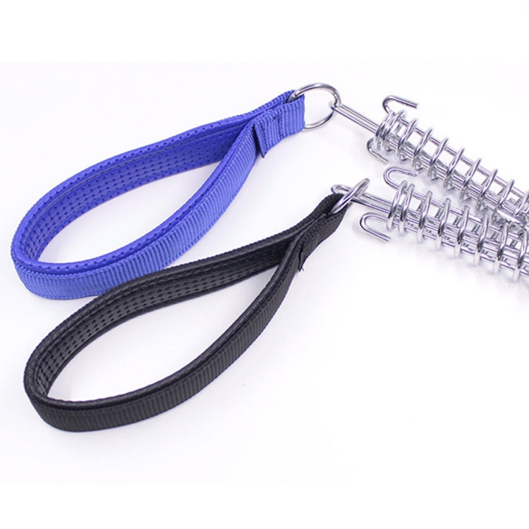 Pet Medium Large Dogs Cushion Traction Rope Spring Foam Handle Explosion-proof Short Chain, Size: 3mm*40cm, Foam Width: 2cm(Blue)