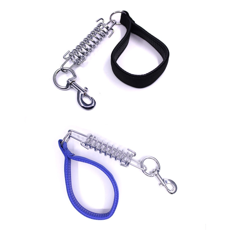 Pet Medium Large Dogs Cushion Traction Rope Spring Foam Handle Explosion-proof Short Chain, Size: 3mm*40cm, Foam Width: 2cm(Blue)