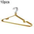 10pcs Household Stainless Steel PVC Coating Anti-skid Traceless Clothes Drying Rack (Gold)
