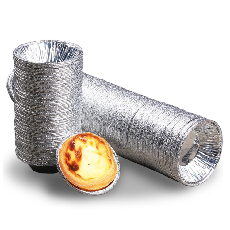 100pcs / Pack  Aluminum Foil Egg Tart Cup Cake Holder, Size: 7.5 x 4 x 2cm