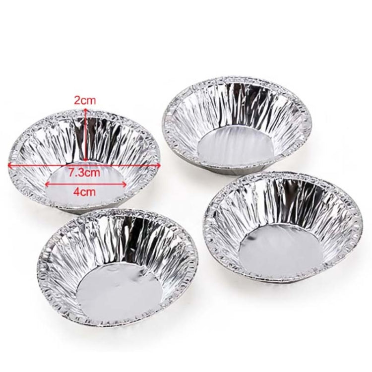 100pcs / Pack  Aluminum Foil Egg Tart Cup Cake Holder, Size: 7.5 x 4 x 2cm