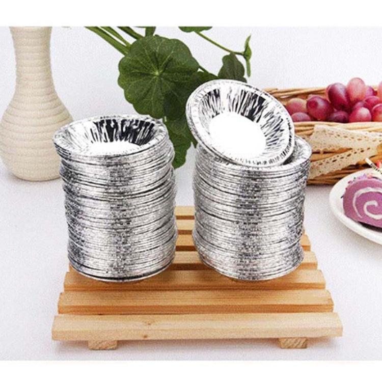 100pcs / Pack  Aluminum Foil Egg Tart Cup Cake Holder, Size: 7.5 x 4 x 2cm