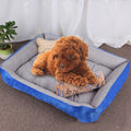 Dog Bone Pattern Big Soft Warm Kennel Pet Dog Cat Mat Blanket, with Blanket Size: S, 60×45×15cm (Light Grey)