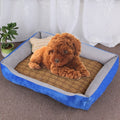 Dog Bone Pattern Big Soft Warm Kennel Pet Dog Cat Mat Blanket, with Rattan Mat Size: M, 70×50×15cm (Light Grey)