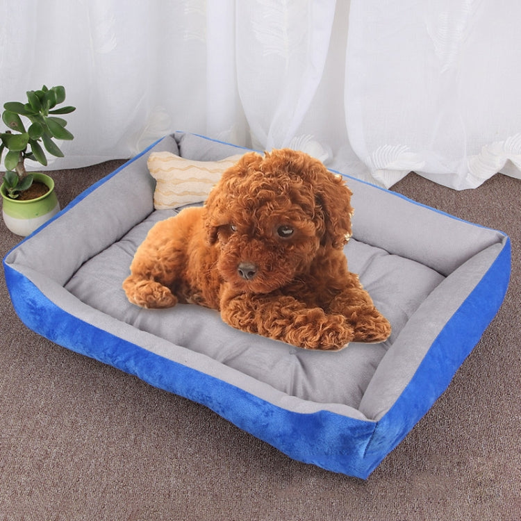 Dog Bone Pattern Big Soft Warm Kennel Pet Dog Cat Mat Blanket, Size: XL, 90×70×15cm(Light Grey)
