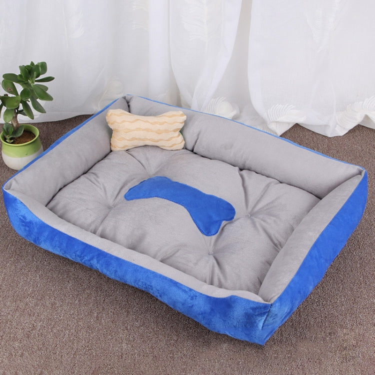 Dog Bone Pattern Big Soft Warm Kennel Pet Dog Cat Mat Blanket, Size: S, 60×45×15cm (Light Grey)