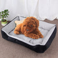 Dog Bone Pattern Big Soft Warm Kennel Pet Dog Cat Mat Blanket, Size: M, 70×50×15cm(Black Grey)
