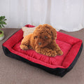 Dog Bone Pattern Big Soft Warm Kennel Pet Dog Cat Mat Blanket, Size: M, 70×50×15cm(Black Red)