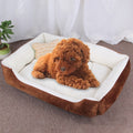 Dog Bone Pattern Big Soft Warm Kennel Pet Dog Cat Mat Blanket, Size: M, 70×50×15cm(Brown White)