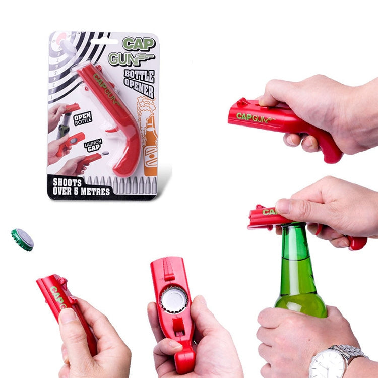 Creative Beer Bottle Opener Cap Launch Kitchen Bar Tool(Grey)