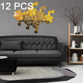 12 PCS 3D Hexagonal Mirror Wall Stickers Set, Size: 4*4cm(Gold)