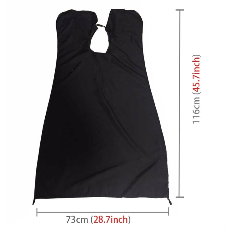Professional Beard Apron Premium Salon Shaving Grooming Trimmings Facial Hair Catcher with Suction Cups(Black)