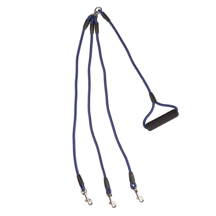 Pet Dog Nylon 3 in 1 Traction Rope Pet Walking Leads With Handle, Length: 124cm(Blue)