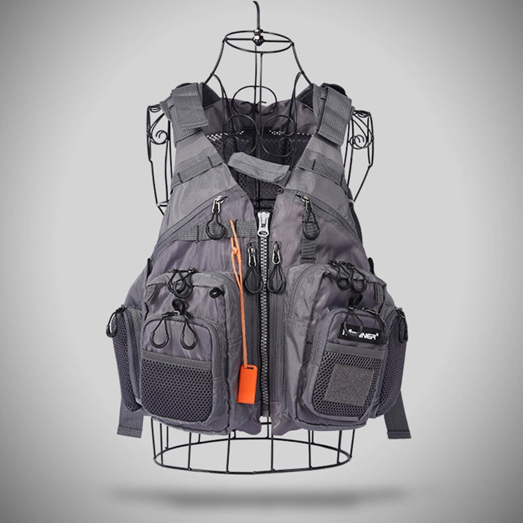 MANNER Outdoor Multifunctional Fishing Life Vest Swimming Life Jacket (Grey)