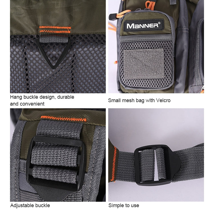 MANNER Outdoor Multifunctional Fishing Life Vest Swimming Life Jacket (Grey)