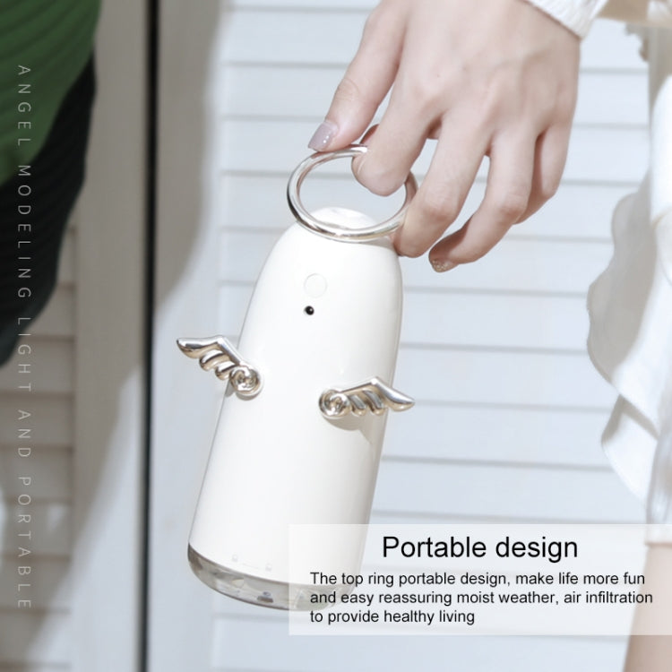 TSHM0 Mini Angel Atomizing Humidifier with Colorful Night Lights, Water Tank Capacity: 230mL (Gold)